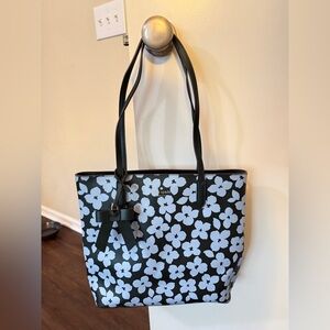 Kate Spade Black and White Floral Tote